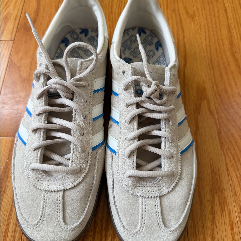 Adidas Beige Special Sneakers with Blue and White Accents